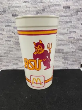 Louisiana Plastics 708450550204 Mcdonalds Arizona State Sun Devils University College 16 Oz Plastic Cup Rare