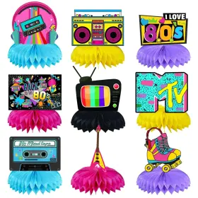 Lsuwshrtyc 764126930015 9-piece 80s Honeycomb Table Centerpieces For Party Decor - Festive Supp