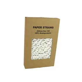 B07h4krmgf Luckystar Products 100 Pack Birch Bark Biodegradable Paper Straw For Birthdays Weddings White