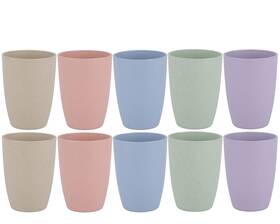 Luckyzone 670724376615 Wheat Straw Reusable Cup 12 Oz 10 Count Pack Of 1 10pcs/5color