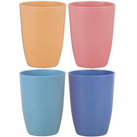 Luckyzone 670724377285 Wheat Straw Reusable Cup 12 Oz - Unbreakable Drinking 4pcs/4color