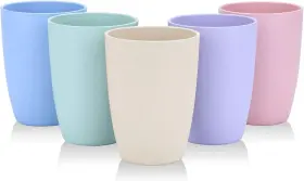 Luckyzone 748323711417 Wheat Straw Unbreakable Cup 12 5 Count Pack Of 1 5pcs/5color