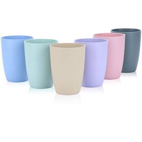 Luckyzone 748323711561 Wheat Straw Reusable Cup - 6 Count Pack Of 1 6pcs/6color