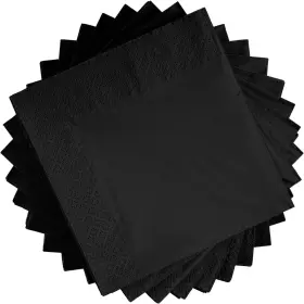 Luxe Paper Disposable Hand Towels 061048560043 Premium Party Beverage Napkins Black - 100 Count 2-ply Ideal For Parties We