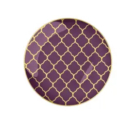 Kit-lx-2007-g-pur-30 Luxe Party Nyc Plastic 30 Pack Dinnerware Plates Disposable 7.5 Inch