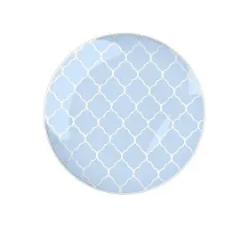 Kit-lx-2007-s-iceblue-30 Luxe Party Nyc Plastic 30 Pack Dinnerware Plates Disposable 7.5 Inch Salad Plate Appe