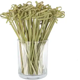Lynzavix 313104684671 Fancy Knot Series Natural Brown Disposable Bamboo Cocktail Picks Long Appetizer Lynzavix 313104684671 Fancy Knot Series Natural Brown Disposable Bamboo Cocktail Picks Long Appetizer