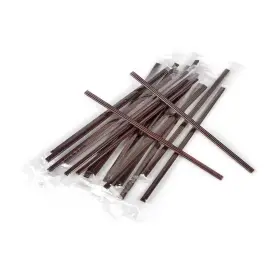 Lynzavix 726084896840 Black Disposable Plastic Drink Stirrer Sticks Coffee Straw 3-hole Design Individ