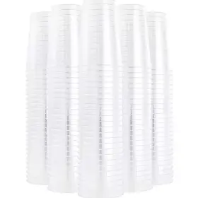 Lynzavix 744110196689 3 Inch Clear Silver Disposable Plastic Cups Tumblers Heavy-duty For Party Events