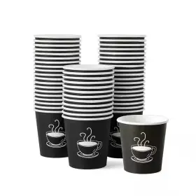 Lynzavix 744759748096 2.36 Inch Diameter Black Disposable Paper Cups Tableware 600 Per Case