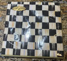 Mackenzie-childs 025096811576 Courtly Check Paper Napkins 20 Dinner 8x8 Inch - Nip