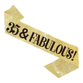 Magicshop4u 753035093751 35 Birthday Decorations - 35th Sash Inch And Fabulous