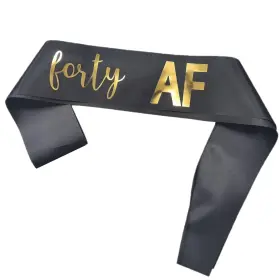 Magnussons Garden 807269725619 Forty Af Birthday Party Sash 40th Gift For Women And Men 40 Fortyl