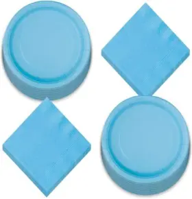 Mahwer 764126668918 40pcs Real Madrid Birthday Party Supplies Include 20 Plates Napkins For T