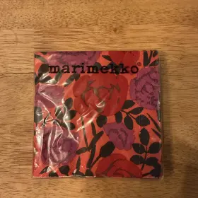Marimekko 411631242921 Napkin Paper Pink And Red Floral Cocktail Square 5 Inch X Finland