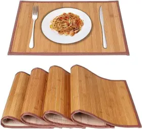 Marscool 788537052838 Placemats Set Of 4 For Dining Table 11.5 17.5inch Gold