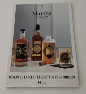 Martha Stewart 889092512406 14 Beverage Labels New Halloween Party Whiskey Wine Bottle Toxic