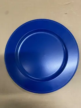 10012656900 Martha Stewart Collection Blue Mild Steel Harvest Charger Plates Nwot