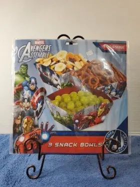 Marvel 724328360454 Set Of 2 3pk Party Snack Boxes Avengers Assemble Iron Man Bowls