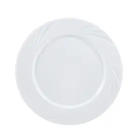 Maryland Plastics Inc 073954950004 Newbury White Plastic Luncheon Plates 9.5 Inch Pack Of 15 - Disposable And Elega