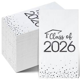 Mashan Msk24046 100pcs Class Of 2026 Graduation Napkins Disposable Congrats Grad Cocktail Napki