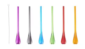 A00956 Mastrad Smoothie Milkshake Spoon Straws - Set Of 6