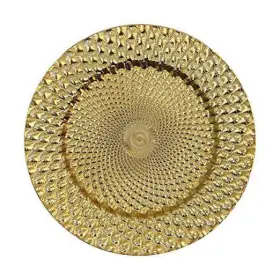 Mepz01510 Match Event Gold Plastic Peacock Charger Plates - Pcs 13 Inch Round 12