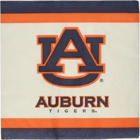 37587 Mayflower Auburn Tigers Ncaa College Sports Graduation Party Paper Beverage Napkins