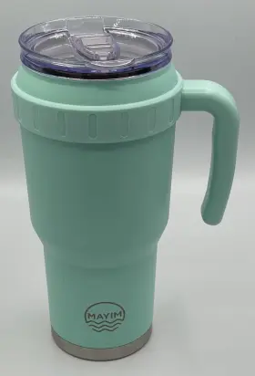 Mayim 020748354890 Traveler 40 Oz Tumbler With Handle And Lid Insulated Aqua Missing Straws Mayim 020748354890 Traveler 40 Oz Tumbler With Handle And Lid Insulated Aqua Missing Straws