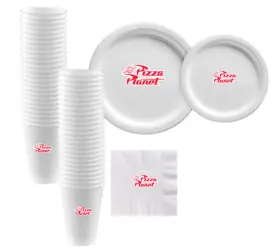Mcadorwe 791794192473 Pizza Planet Paper Plates Set Of 60 9-inch Dinner