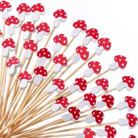 Lo-meanplan-0345 Meanplan Mushroom Cocktail Picks Bamboo Toothpicks Long Skewers For Appetizers F