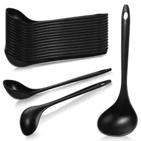 Lo1794 Meanplan 18 Pcs Large Plastic Serving Spoons Big Heavy Duty Disposable