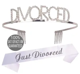 Meant2tobe 740385362439 Divorce Decorations Party Sash And Tiara For Women - Fabulous Set Glitter Sas Meant2tobe 740385362439 Divorce Decorations Party Sash And Tiara For Women - Fabulous Set Glitter Sas
