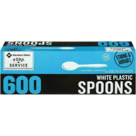 Members Mark 078742044767 Wixrv Plastic Spoons - White Pack Of 600