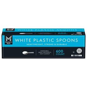 Members Mark 078742044972 Heavyweight White Plastic Spoons 600 Ct