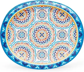 Members Mark 193968198619 Medallion Motif Oval Paper Plates 10 Inch X 12 50 Count