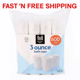 Members Mark 313093345317 3 Oz Bath Cold Cups 600 Ct Paper Disposable Free Shipping