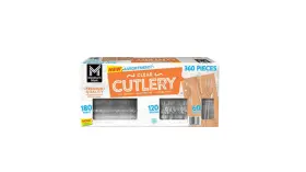 990325416 Members Mark Clear Cutlery Combo Pack Forks Knives Spoons 360 Count