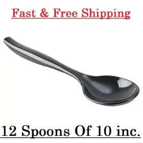 G0088a01 Members Mark Heavyweight Plastic Serving Spoons 12 Ct