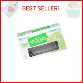 K6ss02 Members Mark 2 Pack Clear Plastic Spoons Heavyweight 300 Ct/pack