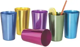 Meperper 885228524893 Aluminum Tumblers Retro Jewel Colored 6 Count Pack Of 1 Assorted