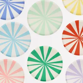 1002928288 Meri Mixed Stripe Side Plates - Big Multipack Pack Of 48
