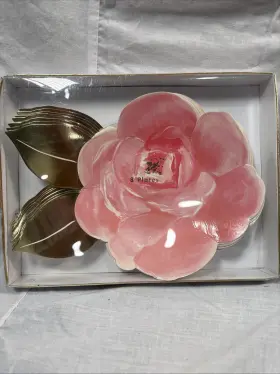 192328 Meri Rose Garden Party Plates Set Of 8