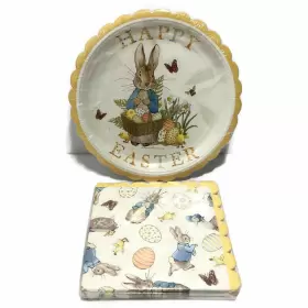 195999 Meri Beatrix Potter Peter Rabbit 12 Paper Plates And 20 Napkins Easter Party