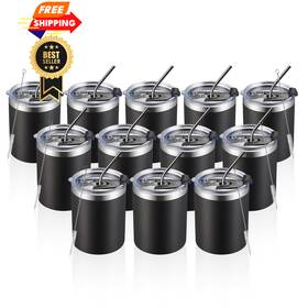 Meway 727095212308 12 Oz Lowball Tumbler Stainless Steel Double Wall Ounces Black