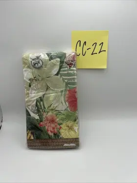 Michel Design Works 608666693521 Napkins Paper Guest Vanilla Palm Tropical Flowers 15 Count Hostess Nwt