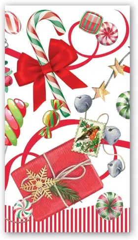 Michel Design Works 608666735900 Peppermint Candy 15 Triple-ply Paper Hostess Napkins