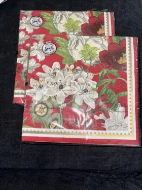 817219 Michel Design Works 2 White Christmas 20 Triple Ply Paper Luncheon Napkins Nip