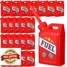 Mifoci B0clrpq65w 24-pack Race Car Fuel Can 11oz Drinking Cups And Straws - Kids Party Favors