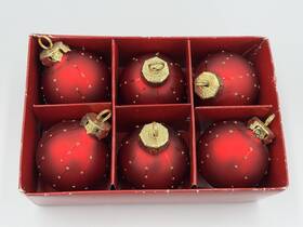 Mikasa Sd105-904 Classic Christmas Place Card Holder Set Of 6 Red Ornament